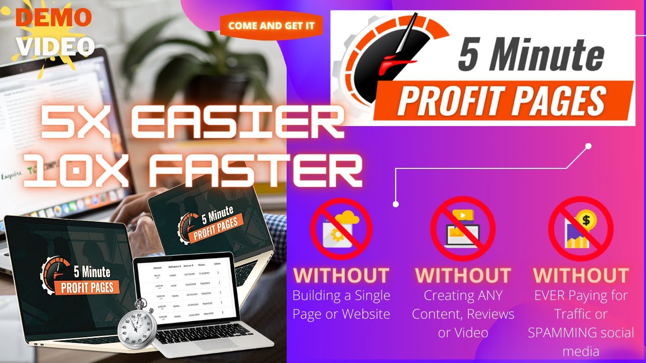 5 Minutes Profit Pages Demo Video 