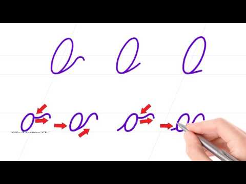 Русский алфавит. Буква О, самая сложная, чтобы соединить буквы. Russian handwriting.
