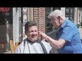 Ronoake Barber gives outdoor haircuts after storm