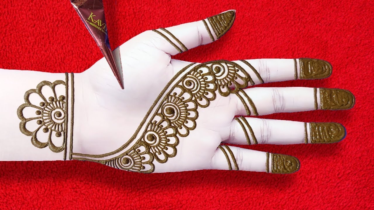 Simple Mehndi Design Trick Front Hand Mehandi Design Stylish Mehndi For Wedding 22 Youtube