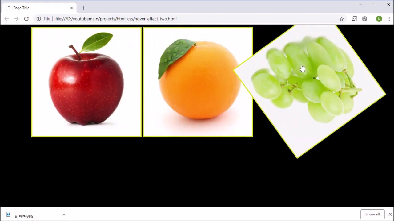 Beautiful Photo hover effect, slightly rotate and animate.