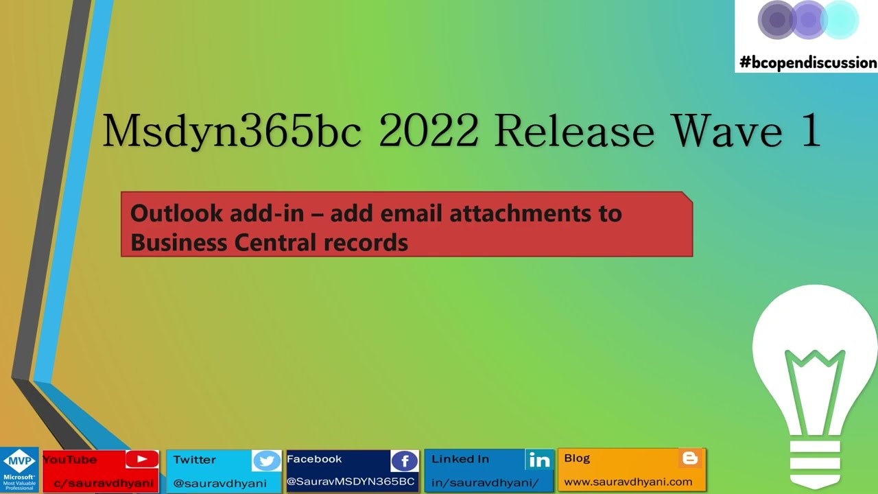 Business Central Enhancements Outlook addin. YouTube
