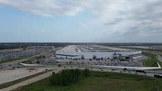 Tesla Gigafactory Texas | 4-30-24 | timelapse of north end + another south end flyover + random FPV!