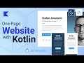 Build a complete onepage website with kotlin and compose html in less than 30 minutes