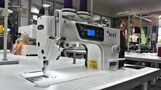 Single needle lockstitch machine TEXI TRONIC 1F, light and medium fabrics