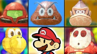 Hiding from Enemies in Paper Mario: The Origami King | Donkey Kong, Goomba, & Samus Easter Eggs