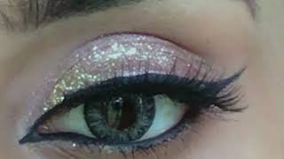 Soft golden glittery ✨ eyeshadow look tutorial in detail #butterflyOcean🦋🌊{ just in 3minutes } screenshot 3