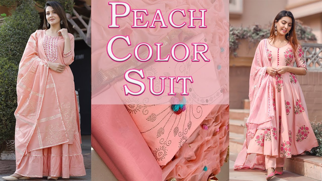 Delicate Peach Color Party Look Georgette Gown With Dupatta