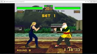 Virtua Fighter 2 (Sega Saturn) – Playthrough Online via Web Browser screenshot 2