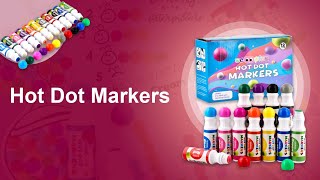 Hot Dot Markers | With Downloadable Sketch Book | Washable Non-Toxic Shades