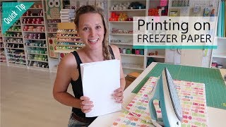 How to print on freezer paper with a lazer printer | Quick Tip