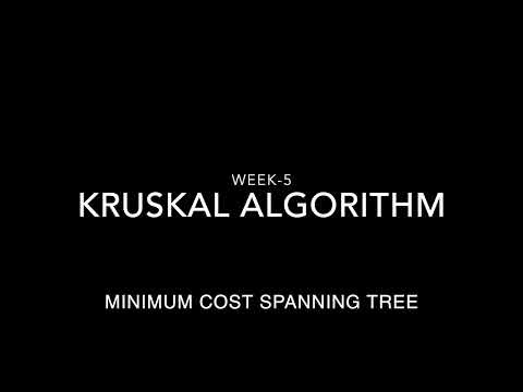 Week-5 MST - Kruskal Algorithm