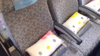 Board On The Hello Kitty Jet Of Eva Air. キティちゃんづくしのエバー航空