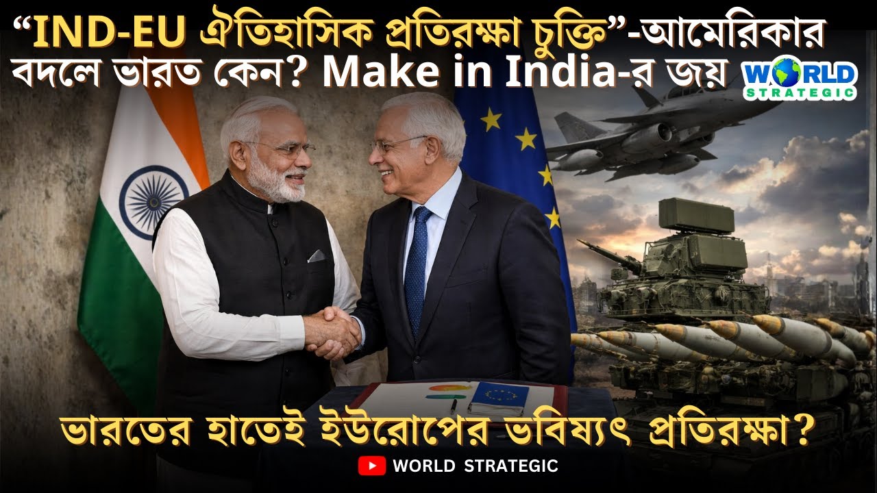 IND-EU ঐতিহাসিক প্রতিরক্ষা চুক্তি | আমেরিকার বদলে ভারত কেন? EU-র ঐতিহাসিক প্রতিরক্ষা চুক্তি
