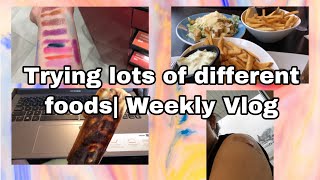 Getting the Flu Shot, Pretty Much A Vlog of Me Trying Different Foods| Weekly Vlog