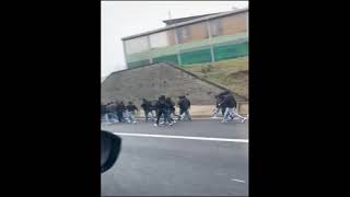 Devastanti Scontri Tra Ultras Di Roma E Fiorentina Vandali Ripresi Dalle Telecamere