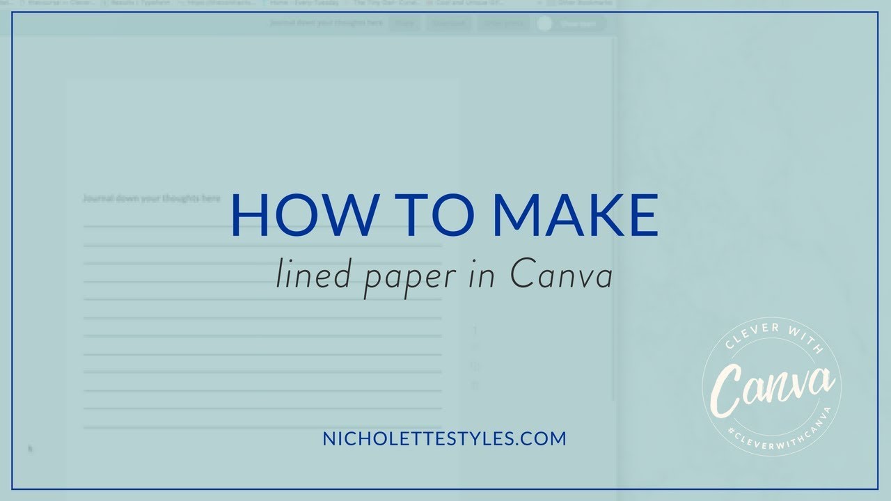 How to make lined paper in Canva - @infographie