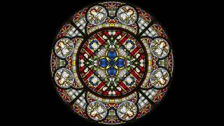 Lincoln Stain Glass Rose Window ~ Animated Kaleidoscope