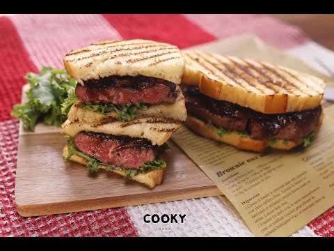 洋蔥風味香煎牛排三明治 食譜 ∣【COOKY西式料理】