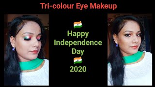 Independence Day Look||Tri-colour Eye Makeup Inspired By Indian Flag||SheV Style