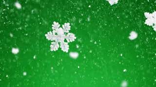 Ultra Slow Cinematic Snowfall Falling Snow Green Screen Effect Loop 01