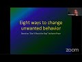 8 ways to change unwanted behaviour