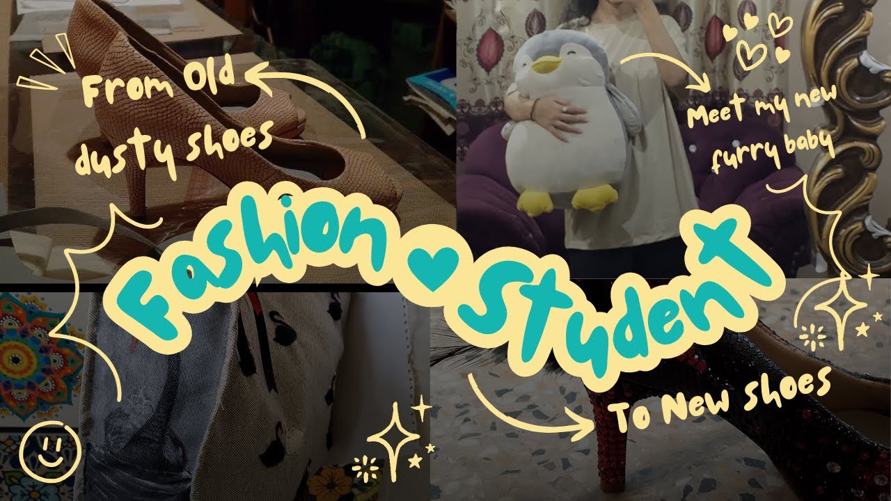 Turning my old shoes into New.⁠｡⁠*⁠♡👠⁠✧ work on theme 🦢,new plushie 🐻, struggles & advice🌷