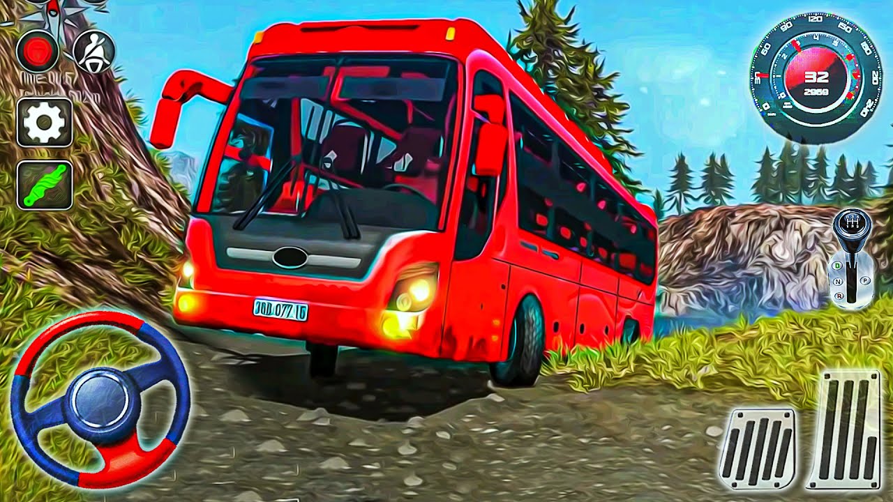 Coach Bus Offroad Driver Simulator 3D - Uphill Mobile Bus Transporter - Android GamePlay