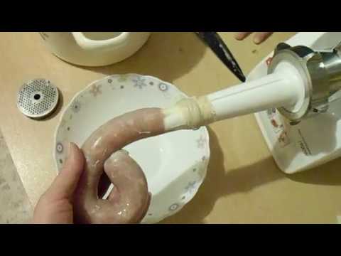 Электромясорубка Zelmer ZMM 1298 LRU Приготовление колбас