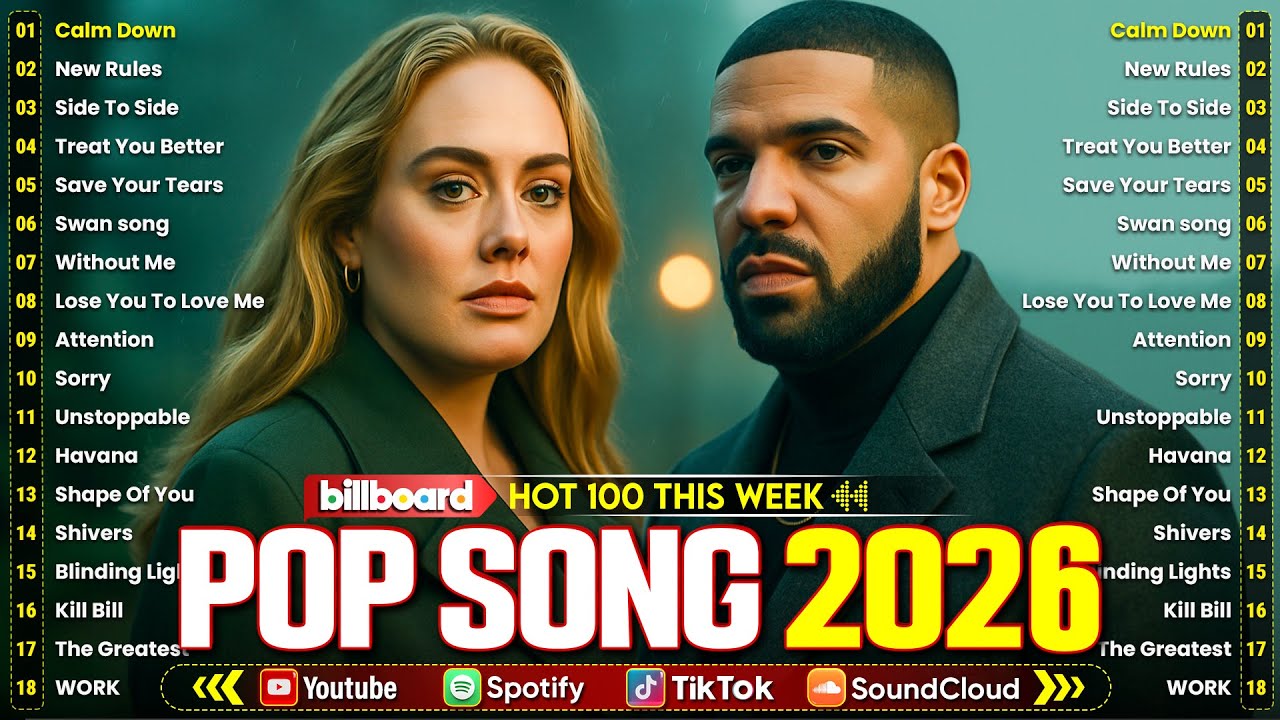 Billboard Top 50 This Week 🍒 Adele, Bruno Mars, The Weeknd, Selena Gomez, Maroon 5, Ed Sheeran