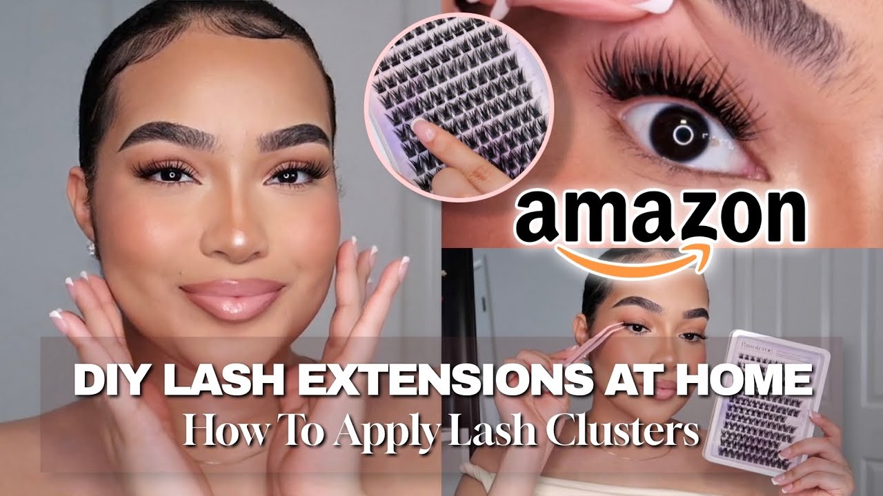 How To Apply Eyelash Cluster Extensions AT HOME | AMAZON LASH CLUSTERS ...