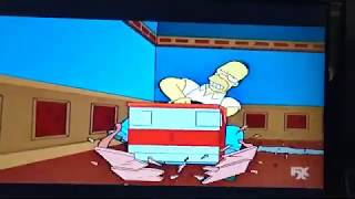Homer, Bart and Lisa Destroy Mr Burns House