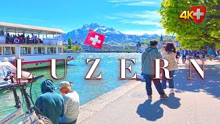 SWITZERLAND LUCERNE  World's prettiest city / Walk through the Picturesque Streets & along Bridges