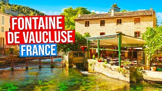 FONTAINE-de-VAUCLUSE - FRANCE (Village and source of the Sorgue in Provence in 4K)