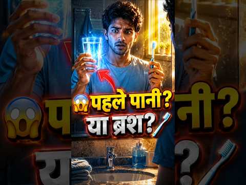 😱 सुबह उठते ही ब्रश करने से पहले पानी पीना सही है? #topkiduniya