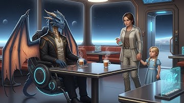 Paralyzed Dragon Diplomat Sat Alone on a First Date — Then a Human Woman Appeared With a Little Girl