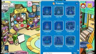 Club Penguin - My Friend List