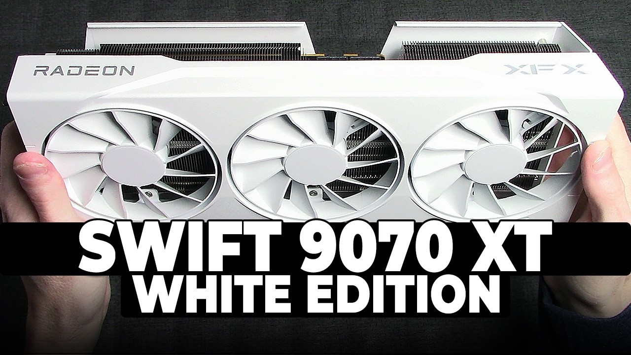 XFX Swift AMD Radeon RX 9070 XT White Triple Fan Gaming Edition