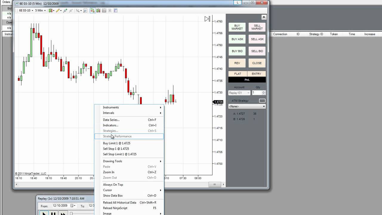 Market Replay Connection | NinjaTrader 7