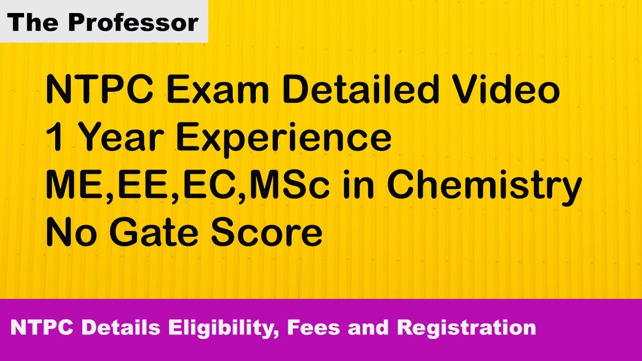 NTPC Recruitment 2021 Details for Engineers and Chemists How to Apply Eligibility Fees and Payment