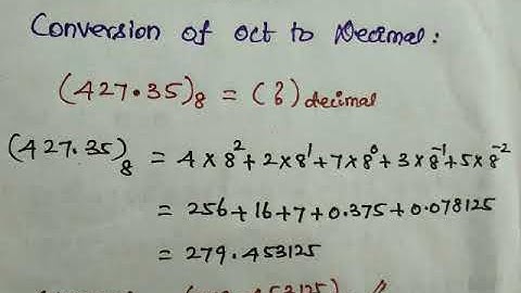 Octal to Decimal in Tamil