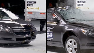 IIHS Chevrolet Malibu Trailer Underride Crash Test