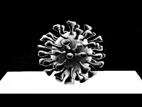 3D Drawing of coronavirus | Coronavirus drawing | coronavirus awareness drawing