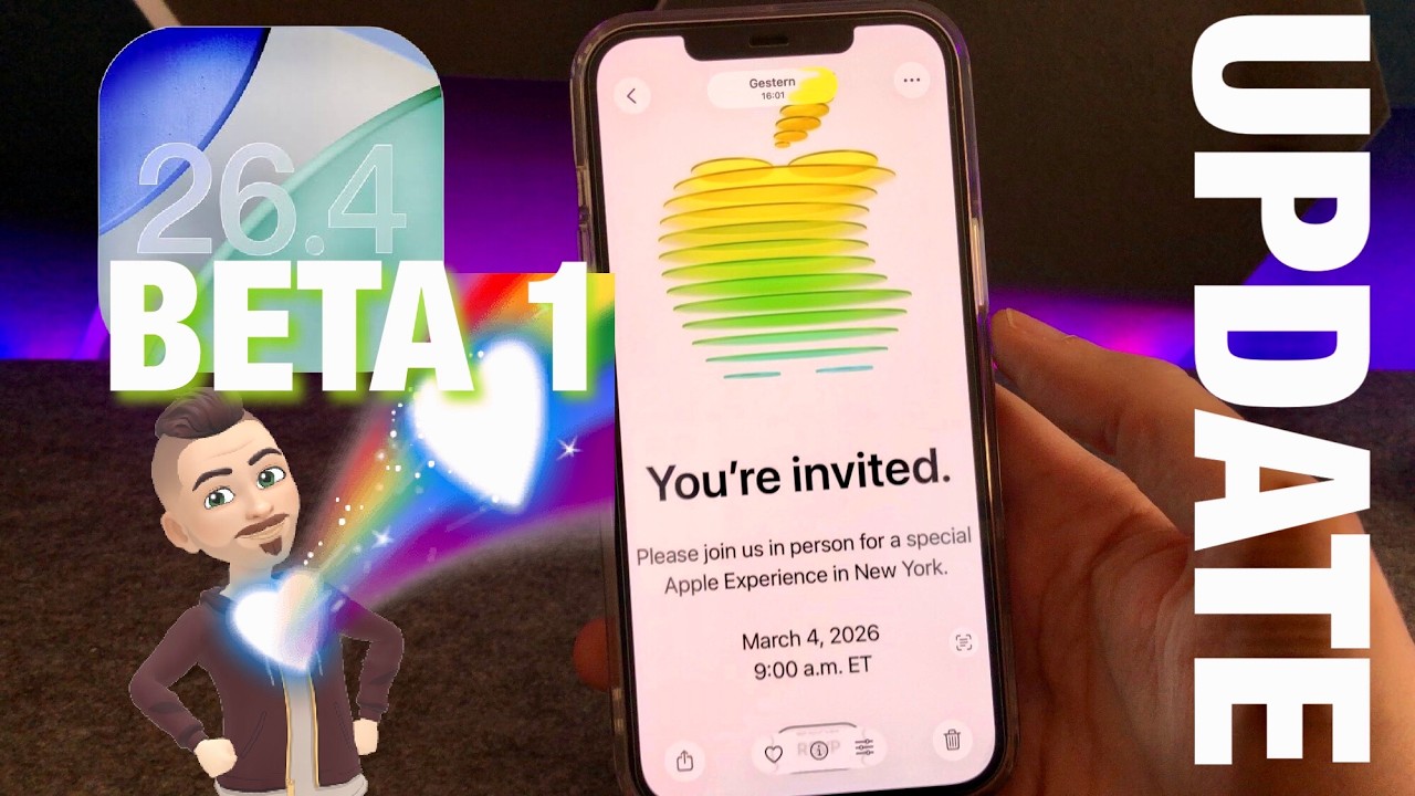 iOS 26.4 BETA 1 ist DA + Apple EVENT im März mit neuer Hardware !?! Apple UPDATE News