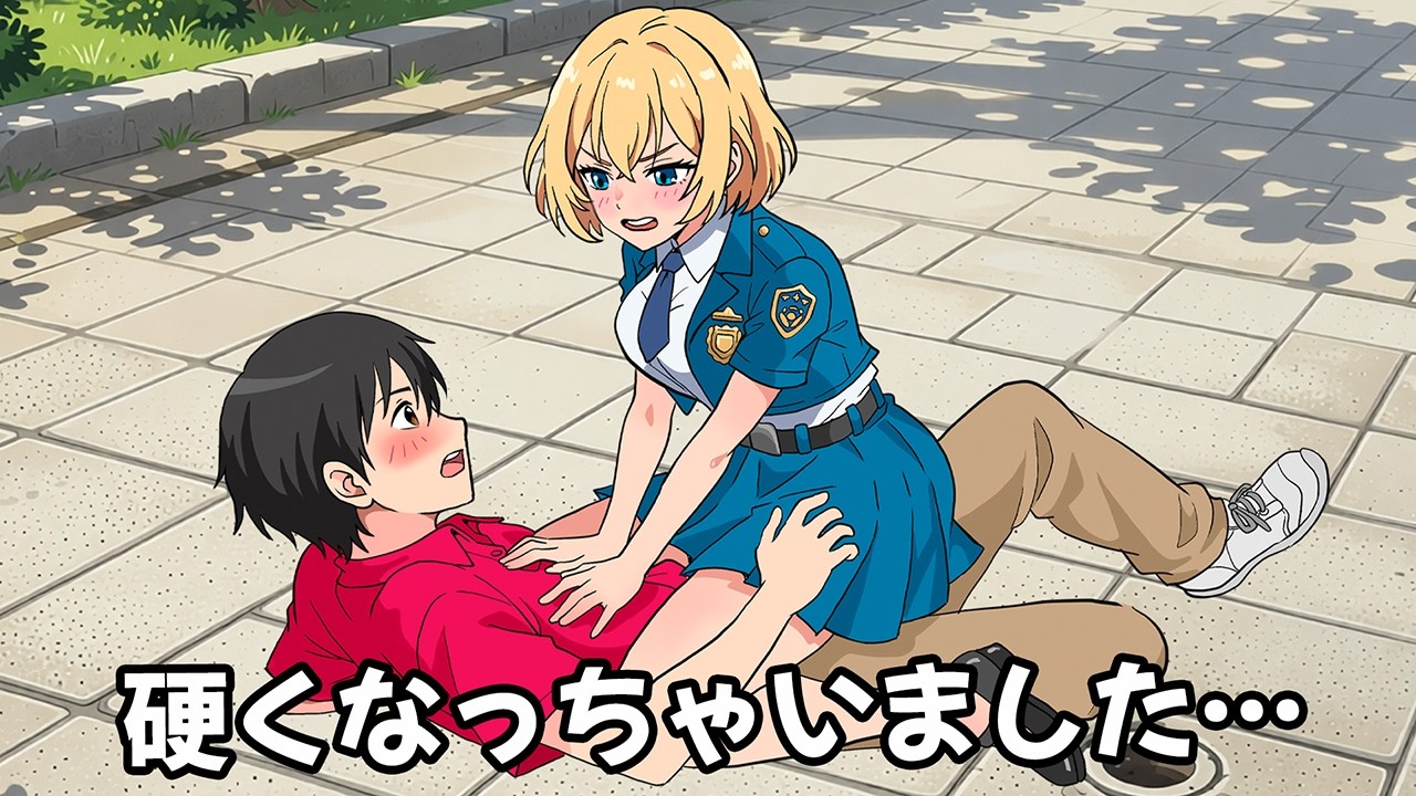 警察官に押し倒された大学生【アニメ】