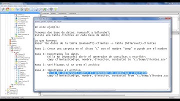 Exportar e Importar datos en Postgre