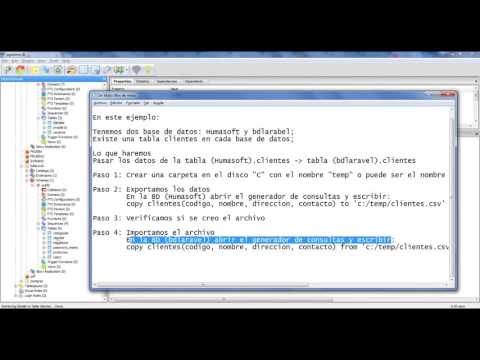 Exportar e Importar datos en Postgre