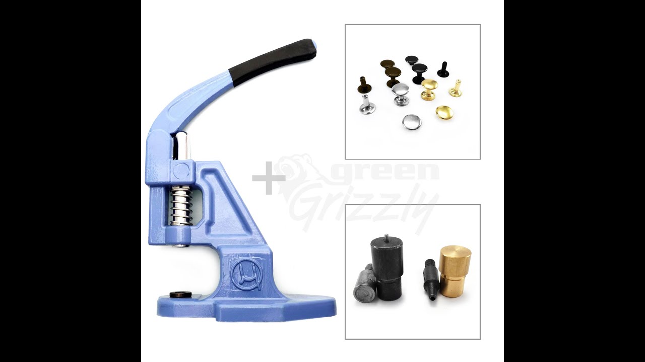 Single Cap Rivet Tool How to set a single cap rivets using universal hand press - YouTube