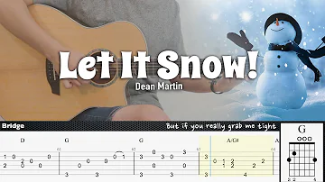 Let It Snow! - Dean Martin | Fingerstyle Guitar | TAB + Chords + Lyrics