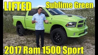 LIFTED 2017 Ram 1500 Sport! Sublime Green! 6" BDS Lift, Fuel Wheels, and more! Full Walkaround!